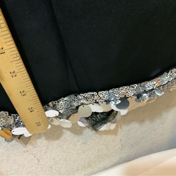 SHO by Tadashi Shoji Mini Cocktail Strapless Spangle Hem Cocktail Dress in Black - Picture 9 of 10